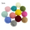 Charms kleurrijke ronde wol viltballen pom poms 50 mm voor meisjes diy kamer feest kerstdecoratie handgemaakte accessoires 2pcscharms