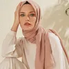 Lenços lenços premium algodão hijab feminino xale muçulmano lenço de cabeça sólida femme femme lúculo bandana bandana grande tamanho bufandas turbans