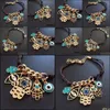 Charm Bracelets Bracelet Hamsa Hand Heart Beads Turkish Pseras Blue Evil Eye Drop Delivery Jewelry Dhpv9
