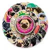 50 szt. Naklejki na butelki z wodą dla dzieci dziewczęta Teens Vinyl vsco Waterproof Cute Esthetic Ticker TZ-BGQ-621 PUG