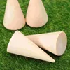 Baking Tools Cone Wood Ring Wooden Cones Holder Display Jewelry Craft Stand Diy Organizer Crafts Unpaintedunfinished Finger Natural