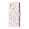 Rope Magnetic Folio Gilding Flower Phone Cases for iPhone 14 13 12 11 Pro Max XR XS 7 8 Plus SE2 SE3 Lanyard Multiple Card Slots RFID Blocking Leather Wallet Bracket Shell