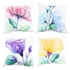 Taie d'oreiller Couverture Coussin Fleurs Taie D'oreiller Floral Décoratif Fundas Jeter Cojines Decorativos Paraflower Carré Couvre Ferme