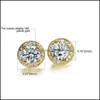 Charm mode zirkoon bruids oorbellen witte strass ronde cz stud oorring bruiloft elegant voor vrouw meisjes bruiden bruidsmeisjes drop otvbr