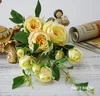 装飾的な花卸売素敵な9ヘッド90cm長さの人工バラの花の結婚式