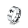 Cluster Ringe Jiayiqi Trendy Herren Kreuz Ring Edelstahl Einfaches Paar Christus Jesus Schmuck Verlobung Hochzeitsgeschenk