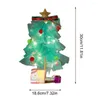 Noel Dekorasyonları Mini Mesh Tree Masta Üstü Led Işıklar DIY Ev Kış Partisi Merkez Malzemeleri
