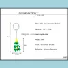 Nyckelringar Fashion Cartoon Cute Sile Sile Keychain Santa Bear Elk Christmas Tree Snowmen Chain Keyring For Bag Car Jewelry Drop Delive OT4UI