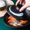 Bowls Ceramic Bowl Creative Noodle With Lid Rice Japanese Tableware Soup Instant Topped Coconut