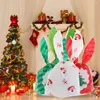 Decorações de Natal 10pcs Ano Santa Claus Longo Decoração de Casa Longa Xmas Bolsas de Candros Merry Treat Bag Biscuit