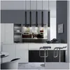 H￤ngslampor Creative Lights Modern Kitchen Lamp Matsal Bar Counter Shop Pipe Light Cylinder Aluminium Drop Delivery Lighting i DHHZQ