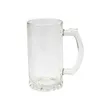 卸売り16オンスの昇華グラスマグカップハンドルクリアフロストワイングラス熱伝達印刷フロストカップ透明ガラスカップ002