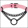 Hanger kettingen zwarte lederen choker ketting vrouwelijke kraag voor vrouwen gothic punk keten Harajuku chocker festival meisjes gotisch juweel otgge