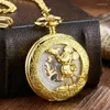 Pocket Uhren Vintage Golden niedliche Maus -Cartoon -Design mechanische Uhr mit Kettenskulptur Handwindmänner