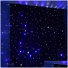 Other Lights Lighting X6M Led Wedding Party Curtain Star Cloth Black Stage Backdrop Light Decoration Drop Delivery Dhhsy