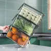 Opslagflessen koelkast doos timing verse koelkast organisator groente fruit voedsel containers pantry keuken thee home