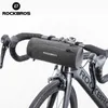 Panniers S Rockbros Waterproof Bike Front Bicycle Mtb Road Styret Pannier Multifunktionsstora kapacitet Ryggsäck Cykling Tube Bag 0201