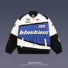 Kurtki męskie liter streetwear druk motocykl mężczyzn chaquetas hombre hip hop vintage bawełniane pary sprężyna baseball unisex płaszcz 230203