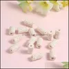 Charms 26pcs/Los natürlicher Vulkanstein Anhänger Zylindrische Perlen für Braselet Halskette Frauen Männer DIY JUDEL MAUFEN DROPS DIE DUCH FOTA0X