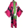 Casual jurken Winyi Summer Beach Wear Cover Up Lady Boho Cardigan Kleurrijke printen Elegante zijdeachtige en huidvriendelijke sexy vakantie Kimono 230203