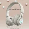 Wireless Bluetooth Headphone Kids Foldable Gaming Headset with Mic Girls Stereo Music Helmet Earphones for Children Gifts