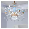 Pendant Lamps European Style Crystal Chandelier Living Room Hall Lamp Luxury Dining Bedroom Home Lights Drop Delivery Lighting Indoor Dh9Ct