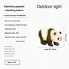 Lampe de pelouse extérieure décoration de jardin paysage énergie solaire animal comme panda