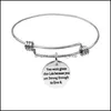 Bangle Inspiration Quotes Letter Initi￫le armband roestvrij staal uitbreidbare draad bedelarmbanden verstelbaar voor vrouwen sieraden druppel d oterfl