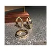 Band Rings Fashion Jewelry Titanium Steel Ring for Women Light Luxury Zircon Drop Delivery Dhycu