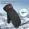 Cycling Gloves Fashion Windproof Waterproof Non-slip Thicken Warm Long-sleeved Mitten Outdoor Riding Snow Snowboard Ski