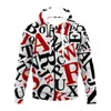 Herren Hoodies Sweatshirts Zip Up Damen Buchstaben 3D Gedruckt Streetwear Herren Übergroßer Reißverschluss Harajuku Langarm Kleidung Punk Kleidung Pri