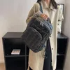 Zaino moda donna imbottito in cotone borse a tracolla trapuntate in nylon borse autunno inverno casual borsa da viaggio scolastico per donna