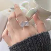 Choucong Brand Wedding Rings Simple Fashion Jewelry Handmade 925 Sterling Silver Water Drop 5A Cubic Zircon CZ Diamond Women Open Adjustable Ring For Lover Gift