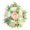 Dekorativa blommor Temperament Simulering Bride Holding Bridesmaid Wedding Bouquet High Quality Ribbon Hall Supplies FZ528