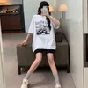 Women's T Shirts Summer Letter Cartoon Printing Loose Short-sleeved Bottoming Shirt All-match Casual Top WomenWomen's Jose22