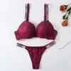 2023ss nouveaux soutiens-gorge pour ensemble latéral pour femmes Push Up sexy coton fille sous-vêtements marque de luxe réglable trois quarts lingerie sexy porno érotique lettre sous-vêtements imprimés