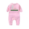 Rompers Baby Boy Girl Kids Designer Summer Pure Bomullskläder 1-2 gamla nyfödda jumpsuits kläder