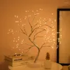 ナイトライトリードナイトライト輝く木ランプミニツリーカッパーワイヤー詩子供用寝室の装飾のおとぎ話の休日