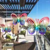 Dekoracyjne figurki ogrodowe ptaki odstraszające odblaskowy motyl Windmill wystrój wiatry kręgosłupa spinner łapacza dekoracja na zewnątrz 2023