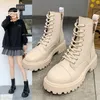 Laarzen rock schoenen vrouw laarzen-vrouwen rond teen luxe ontwerper dames rubber midden-kalf lolita 2023 midden kalf lage herfst