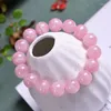 Hilo de joyería natural, pulsera de cuarzo rosa de cristal rosa para mujer, cuentas de Chakras de piedras preciosas, regalos de amante hechos a mano