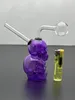 Narguilé Pipe à fumer coloré classique bong violet squelette os verre bouteille d'eau accessoires