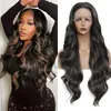 Top Closures X-TRESS Ombre Brown Blonde Synthetic Lace Front For Black Women Dark Roots Long Body Wave Middle Part Transparent