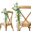 Decorative Flowers 1 Pc Wedding Aisle Decorations For Ceremony Pew Church Chair Party Decor With Ribbons