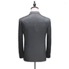 Męskie garnitury męskie garnitur w paski Gary Classic Grey Wedding 3 Stylish Slim Clothing Homme Mariage Business