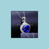 Pendentif Colliers Coeur De L'océan Bleu Amour Collier Pour Les Femmes De Noce Bijoux Cristaux Vipjewel Drop Delivery Pendentifs Dhecp