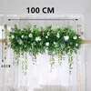 Dekorativa blommor 100 cm/200 cm DIY Bröllop Blomma väggdekoration levererar Silk Peony Rose Arch Bakgrund Simuleringsrad