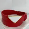 Ceinture en cuir lisse Des ceintures de luxe Descente pour hommes boucle de mode de mode véritable ceinture en cuir avec largeur de boîtier 30 mm de boucle triangle en métal