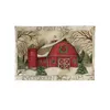 Table Mats & Pads Red Truck Christmas Tree Kitchen Placemat Dining Cotton Linen Pad Bowl Cup Mat 42 32cm Home DecorCD05Mats PadsMats