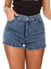 Shorts femininos de cintura alta jeans elástico jeans tassel booty women sexy micro mini bermudas feminina clubwear lazer streetwear